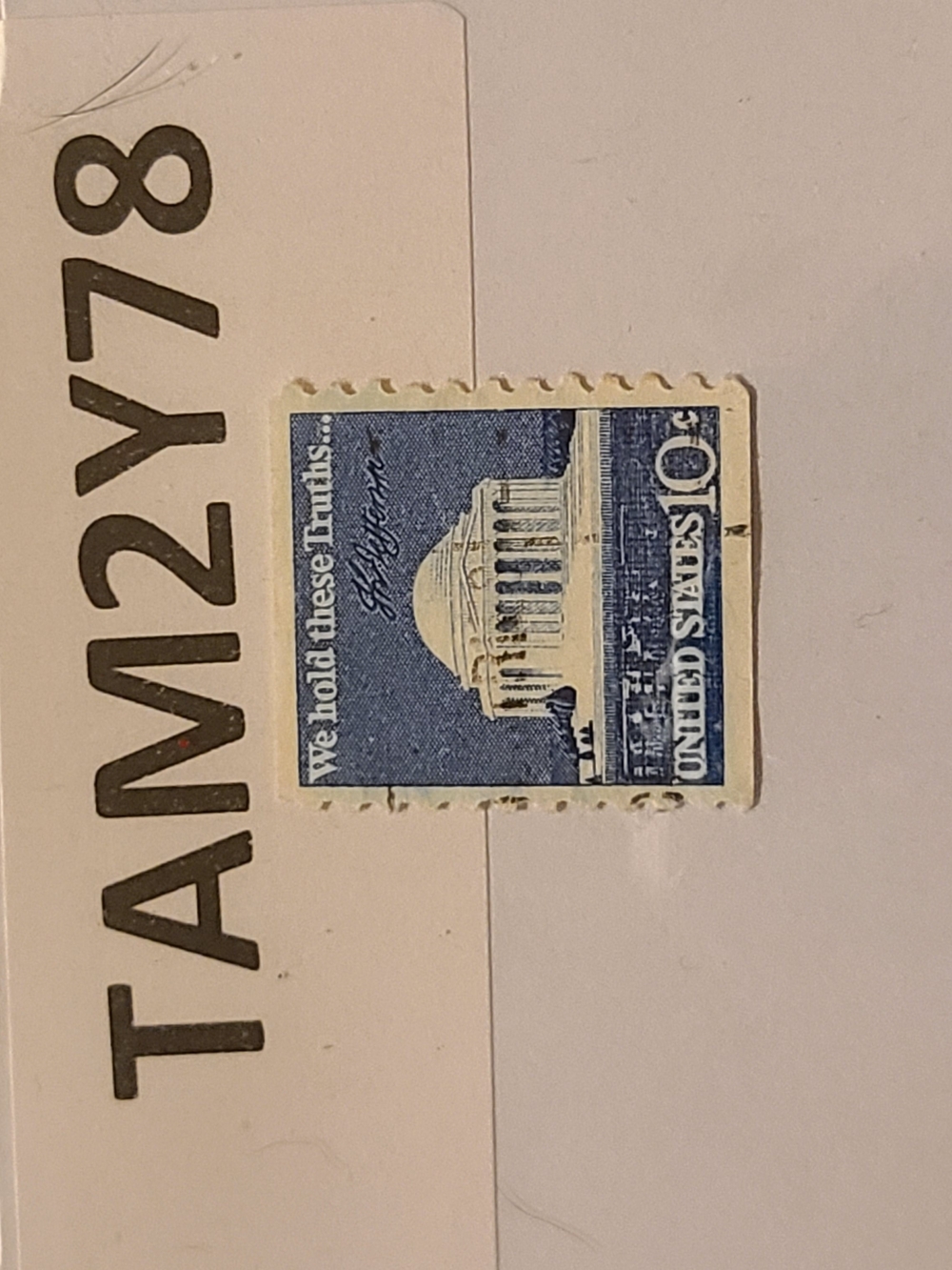 USPS 1973 10c Jefferson Memorial We Hold These Truths Stamp 10c Stamp